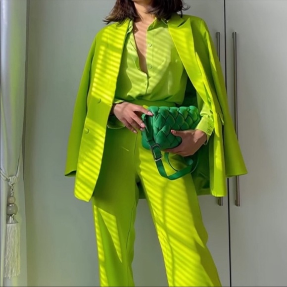 Zara Lime Green Blazer - Picture 3 of 11